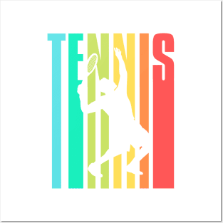 US Open Tennis Player Silhouette Posters and Art